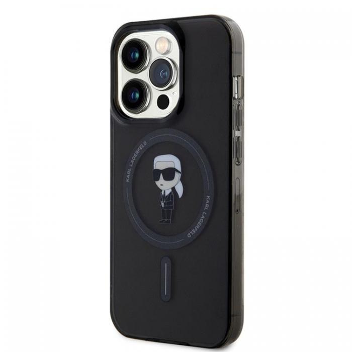 KARL LAGERFELD - Karl Lagerfeld iPhone 15 Pro Mobilskal Magsafe IML Ikonik - Svart