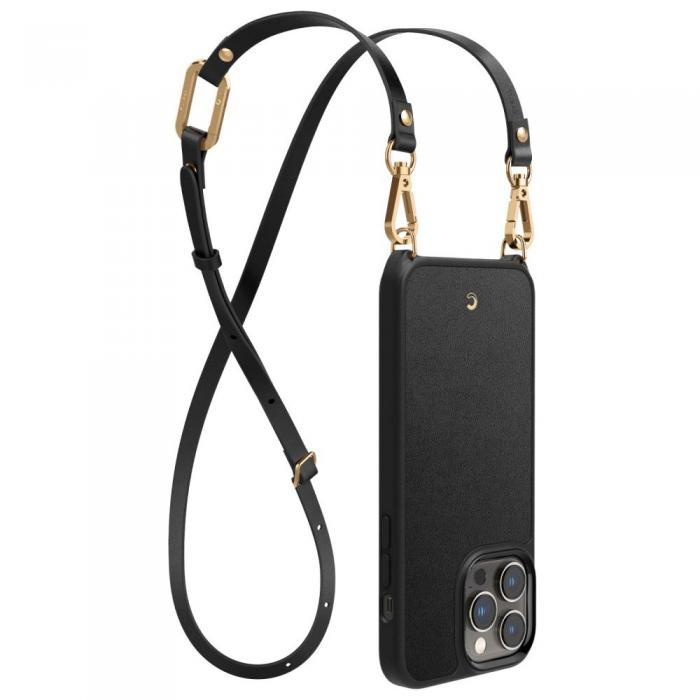 Spigen - Spigen iPhone 14 Pro Magsafe Skal med Halsband Cyrill Charm - Svart