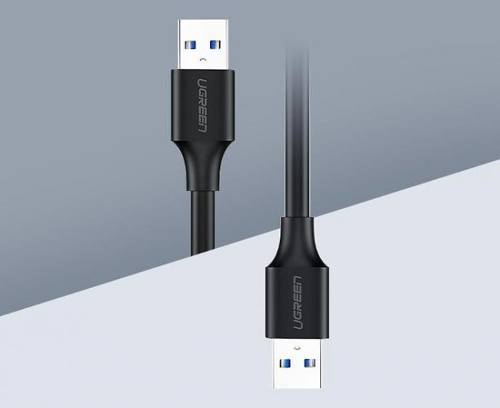 Ugreen - Ugreen USB 2.0 Male Till USB 2.0 Male Kabel 0.5 m - Svart