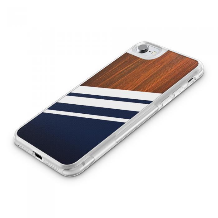 UTGATT5 - Fashion mobilskal till Apple iPhone 7 - Wooden Navy B