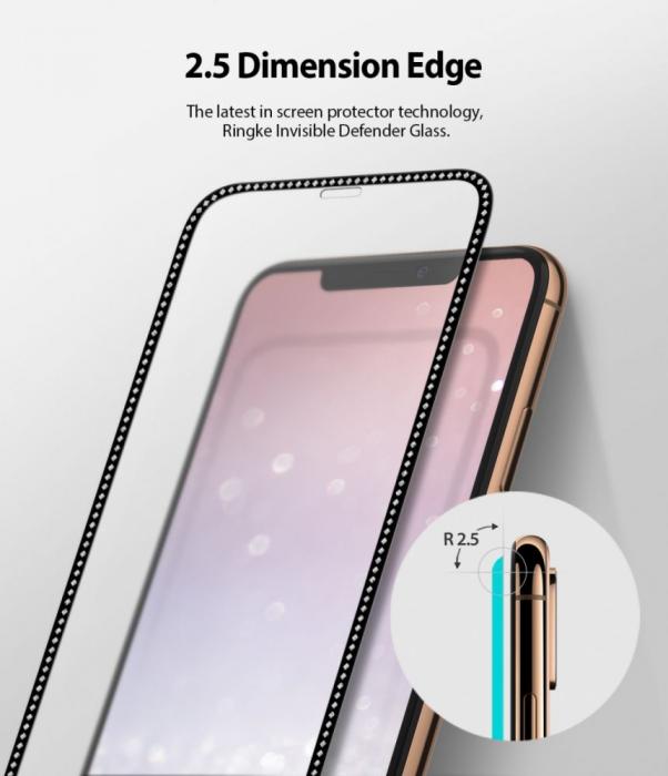 UTGATT5 - RINGKE Hrdat Glas Id Diamond Glas iPhone 11 Pro Svart