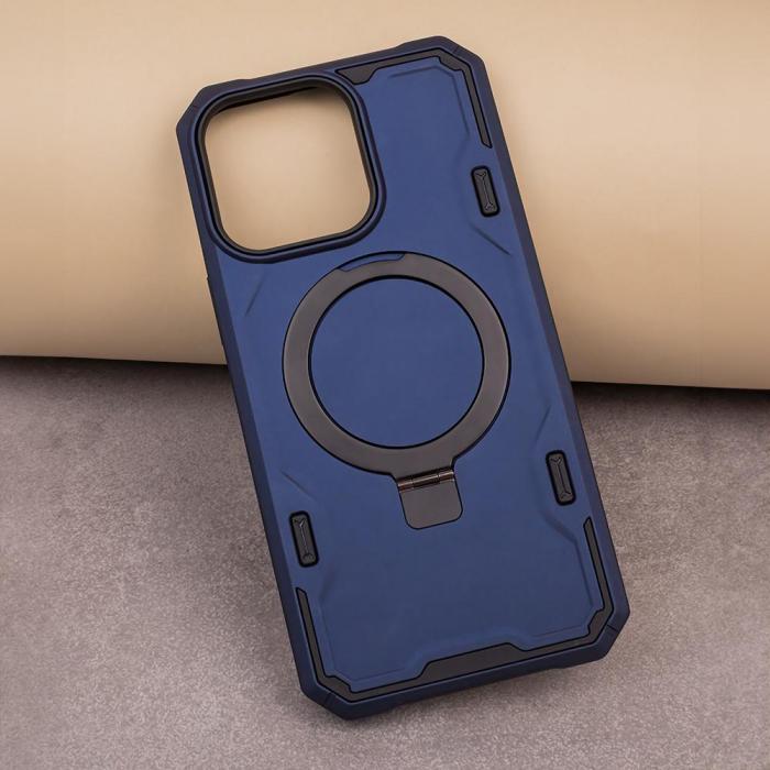 OEM - iPhone 13 Pro Skyddsfodral Defender Mag Ring Marinbl