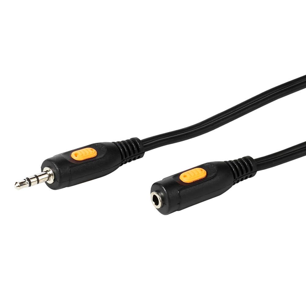 Vivanco Audiokabel, 1x3.5mm Hane/Hona 2.5m Svart | 3541 | AlltMobil