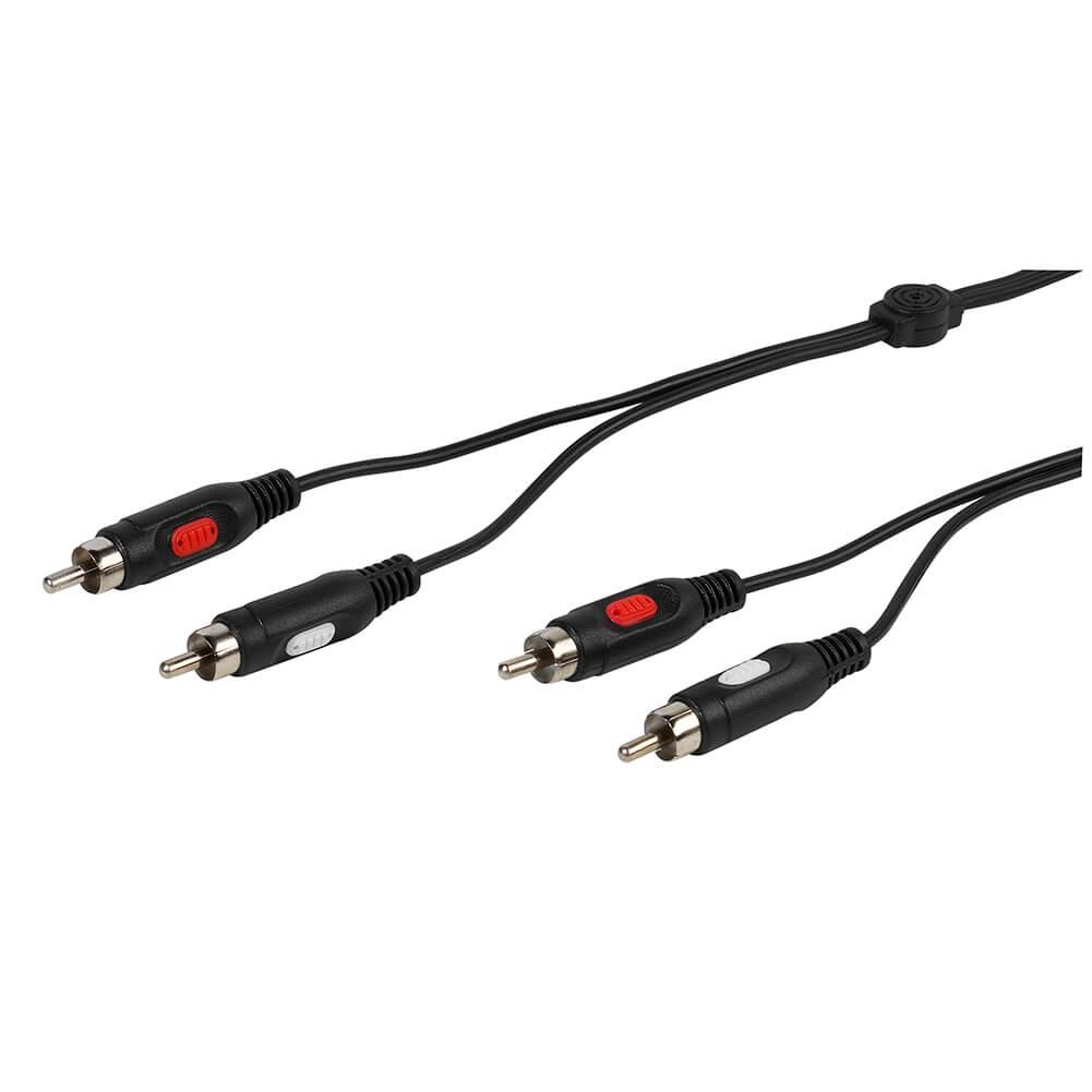 Vivanco Audiokabel, 2xRCA Hane 1.5m Svart | 3541 | AlltMobil