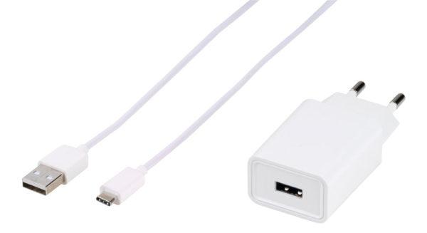 Vivanco USB Hemladdare 3A 15W + USB-C kabel Vit | 3541 | AlltMobil