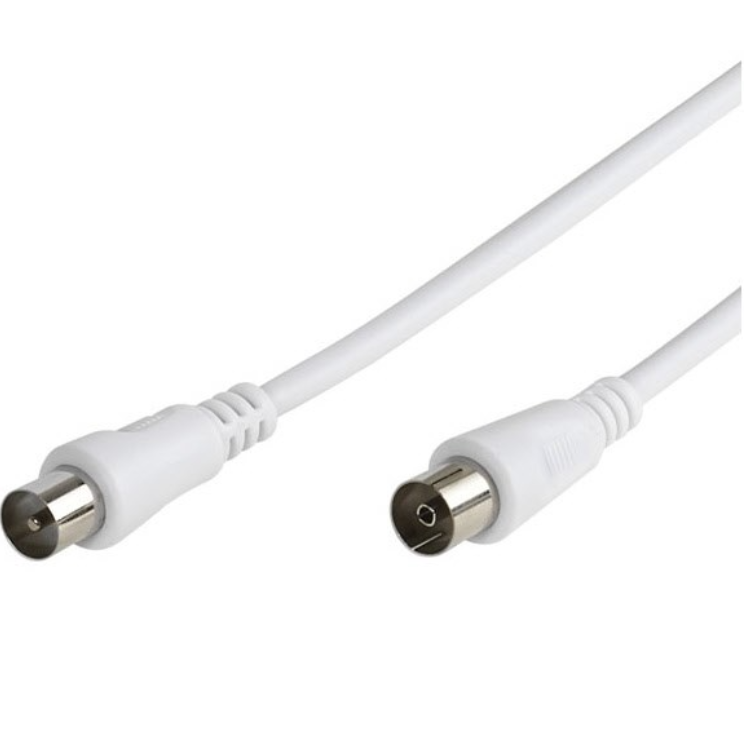 Vivanco Antennkabel, Dubbelskärmad, vit, 15m, bulk | 505295 | AlltMobil
