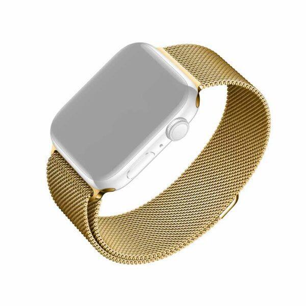 Fixed Apple Watch (42/44/45/49mm) Armband Mesh - Guld | 5123 | AlltMobil