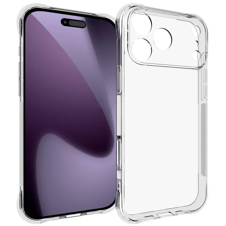 [100-Pack] iPhone 17 Pro Mobilskal TPU Non-Slip - Transparent | 2353 | AlltMobil