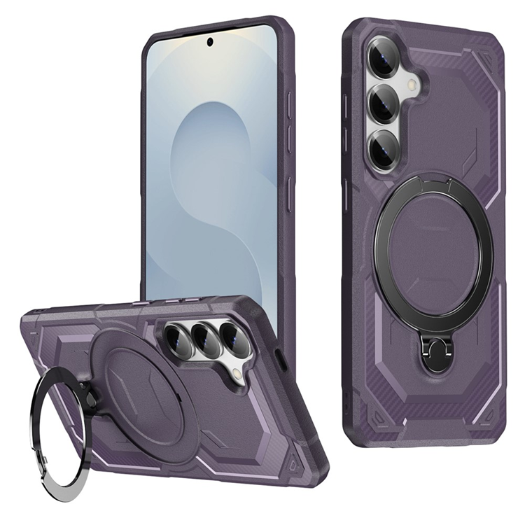 Galaxy S25/S24 Mobilskal MagSafe Kickstativ - Mörklila | 2353 | AlltMobil
