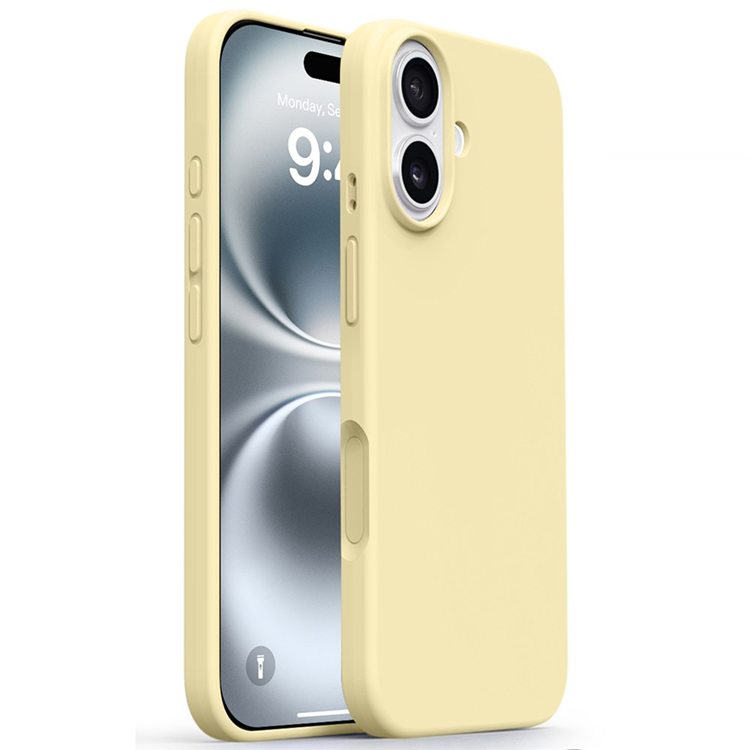 iPhone 17 Mobilskal Silikon Microfiber Lining - Ljusgul | 2353 | AlltMobil