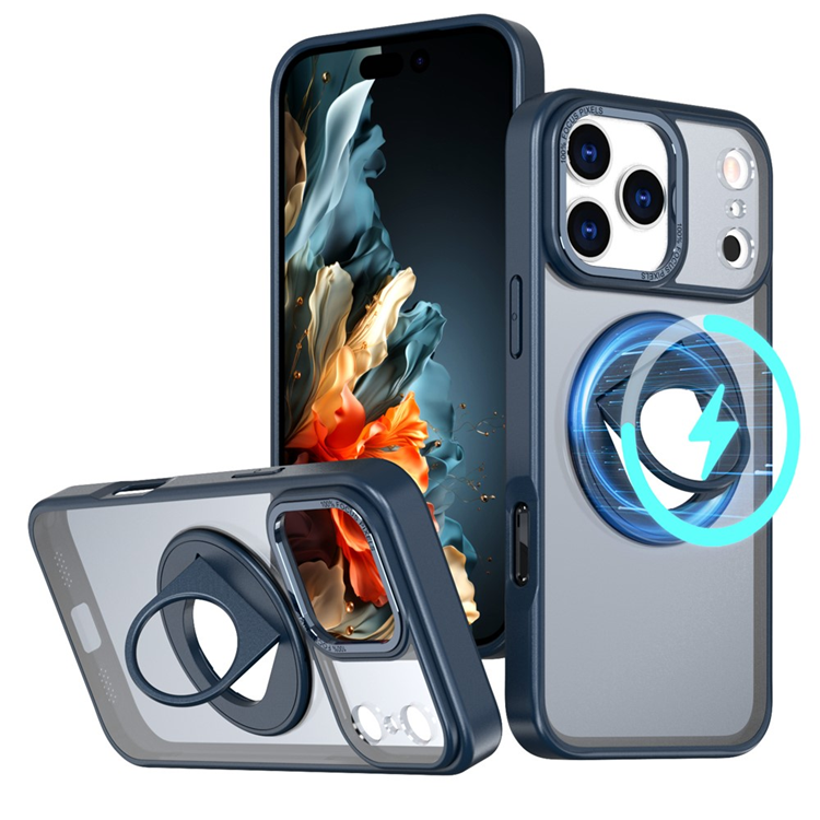 iPhone 17 Pro Max Mobilskal MagSafe Rotating Kickstand Clear | 2353 | AlltMobil