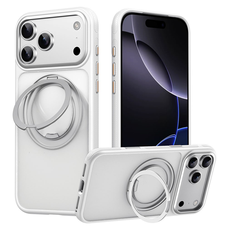 iPhone 17 Pro Max Mobilskal MagSafe Kickstand TPU PC - Vit | 2353 | AlltMobil