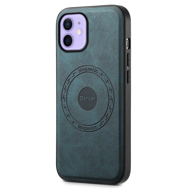 DENIOR A11 iPhone 12 / 12 Pro Magnetiskt Fodral Retro PU+PC+TPU Blå | 2353 | AlltMobil
