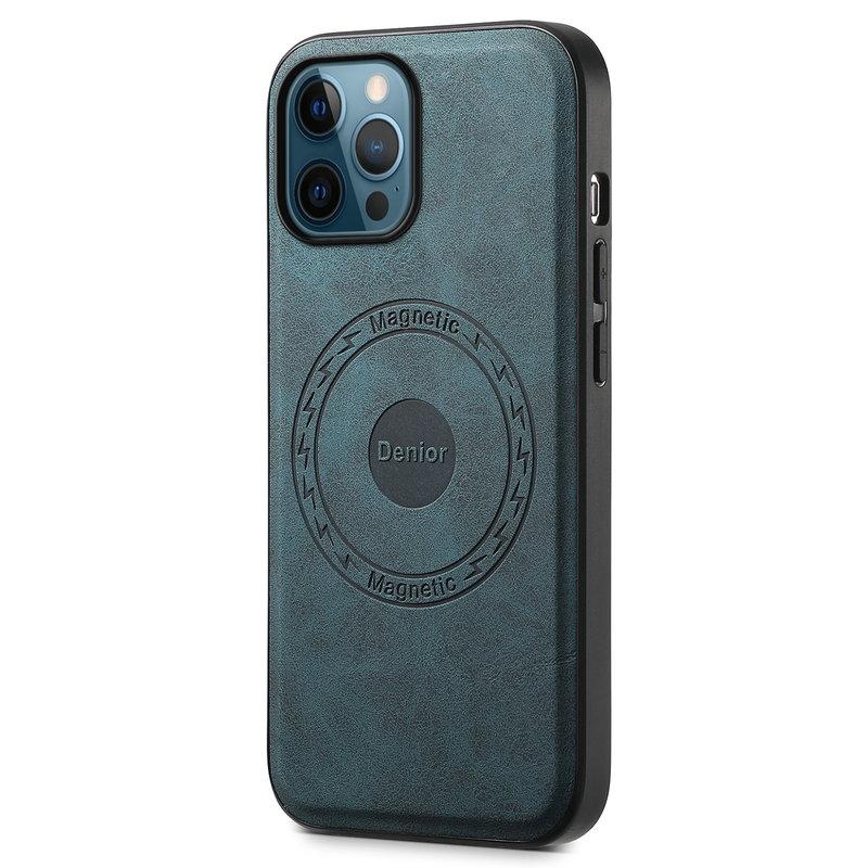 DENIOR A11 iPhone 12 Pro Max Fodral Retro PU+PC+TPU Blå | 2353 | AlltMobil