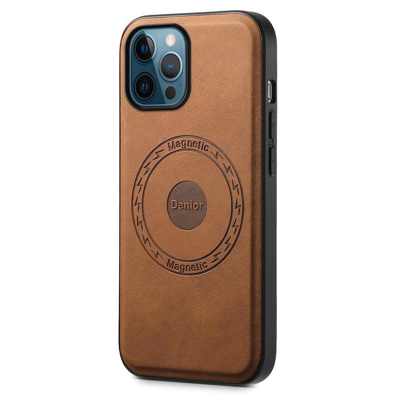 DENIOR A11 iPhone 12 Pro Max Fodral Retro PU+PC+TPU Brun | 2353 | AlltMobil