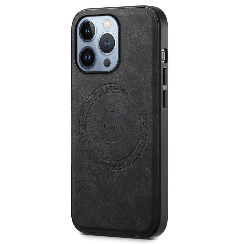 DENIOR A11 iPhone 13 Pro Fodral Retro Konstläder Svart | 2353 | AlltMobil