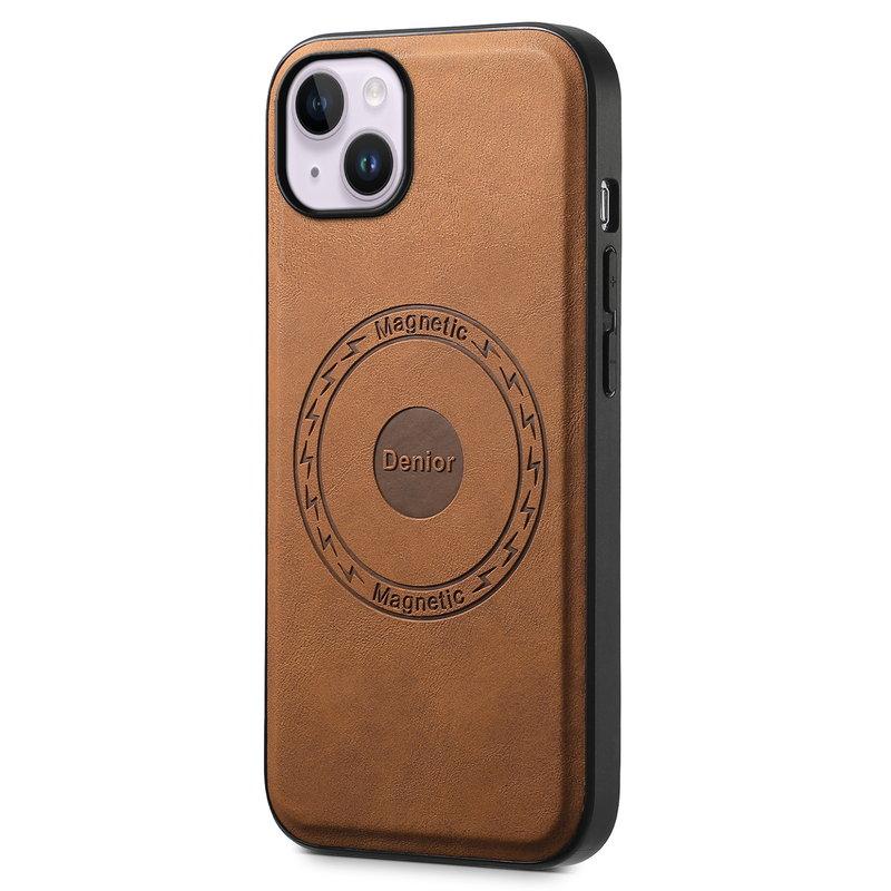 DENIOR A11 iPhone 14 Plus Fodral Retro PU+PC+TPU Brun | 2353 | AlltMobil