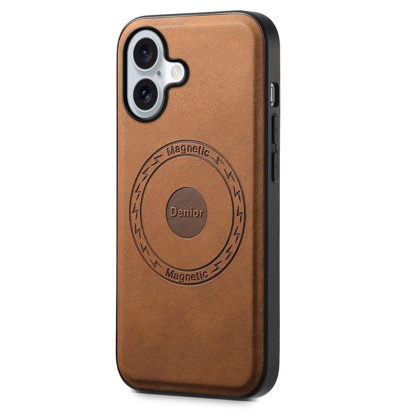 DENIOR A11 iPhone 16 Fodral Konstläder Brun | 2353 | AlltMobil