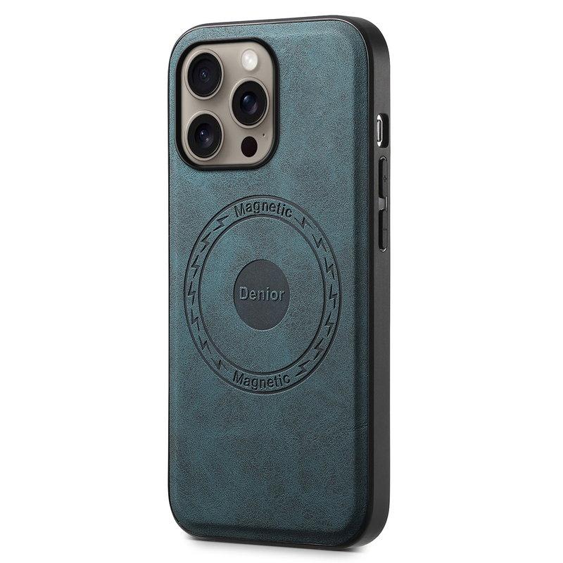 DENIOR A11 iPhone 16 Pro Max Fodral KonstLäder Blå | 2353 | AlltMobil