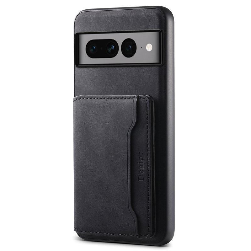 DENIOR D13 Google Pixel 7 Pro Fodral KonstLäder Svart | 2353 | AlltMobil