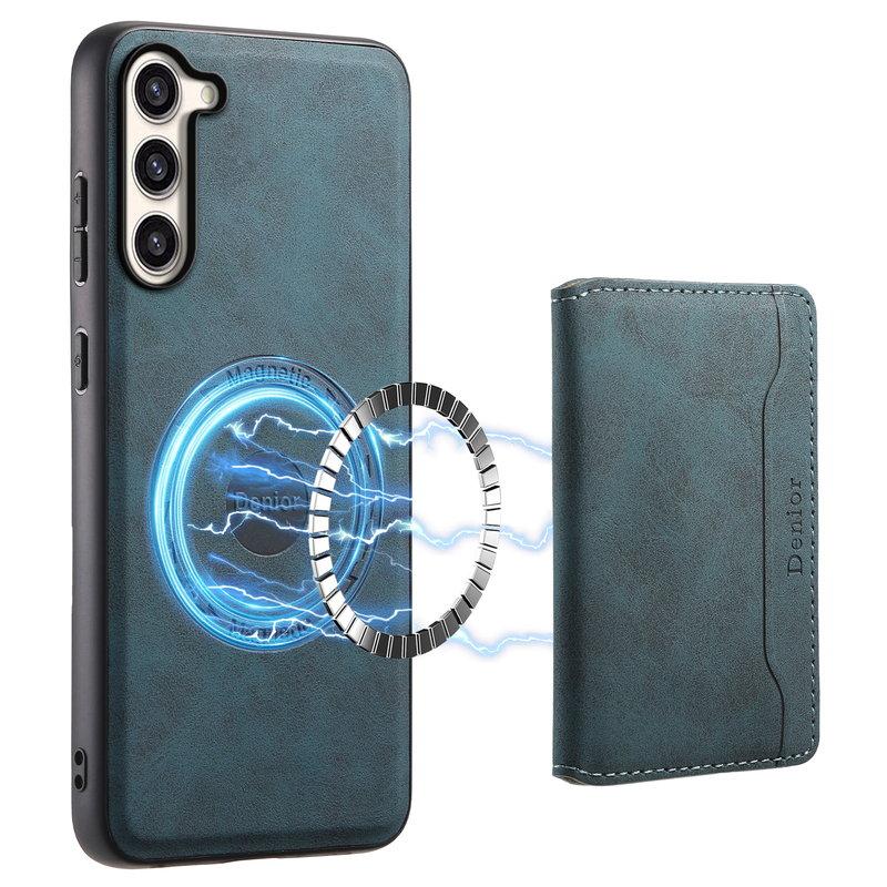 DENIOR D13 Samsung Galaxy S23 Plus Fodral Konstläder Blå | 2353 | AlltMobil