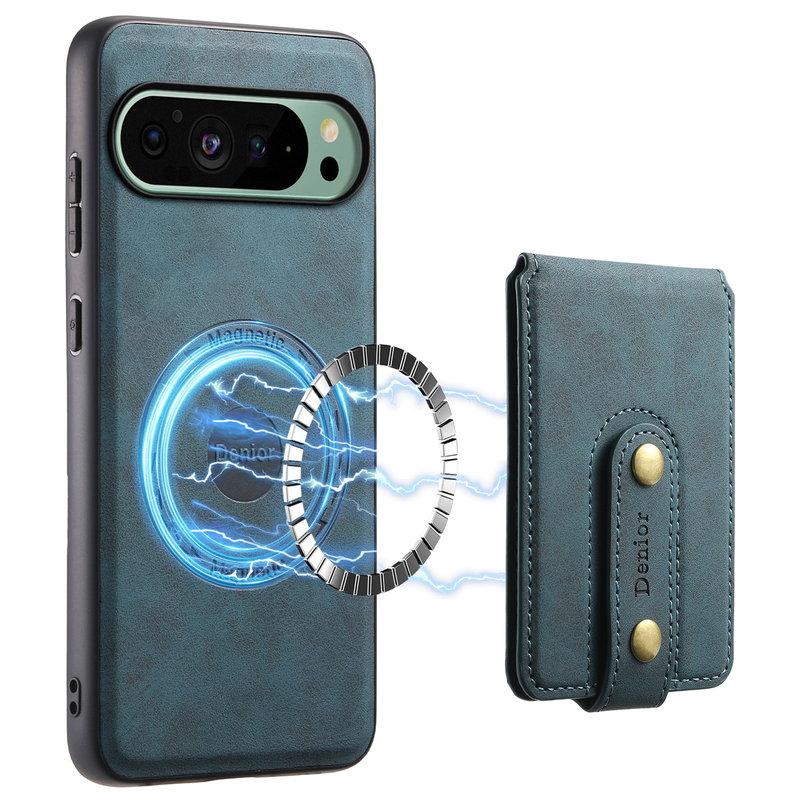 DENIOR D14 Google Pixel 9/9 Pro Fodral KonstLäder Blå | 2353 | AlltMobil