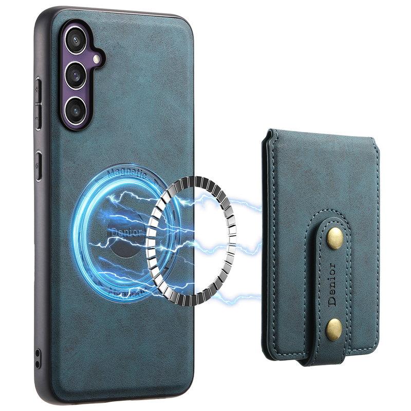 DENIOR D14 Samsung Galaxy S23 FE Fodral KonstLäder Blå | 2353 | AlltMobil