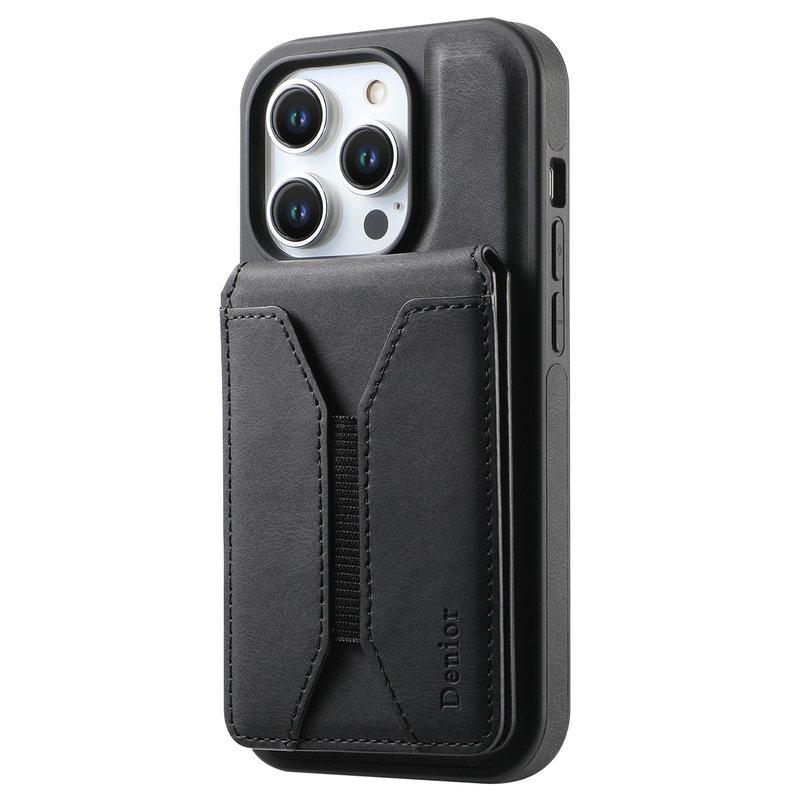 DENIOR D18 iPhone 15 Pro Max Fodral Konstläder Svart | 2353 | AlltMobil