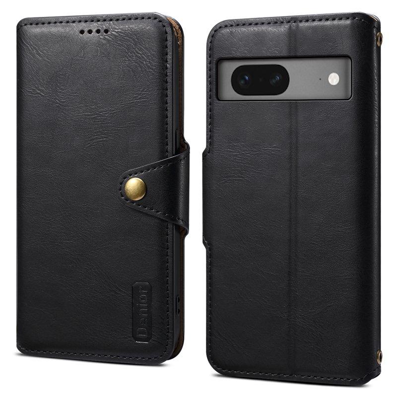 DENIOR Google Pixel 7 5G Plånboksfodral Konstläder Stötabsorberande Svart | 2353 | AlltMobil