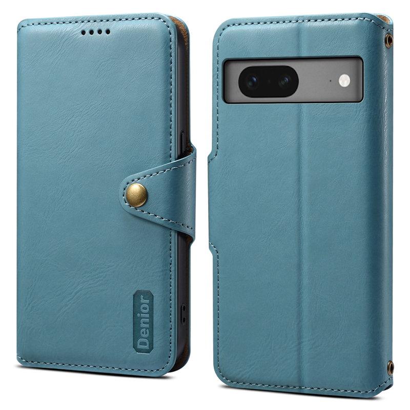 DENIOR Google Pixel 7 5G Plånboksfodral Konstläder Stötabsorberande Blå | 2353 | AlltMobil