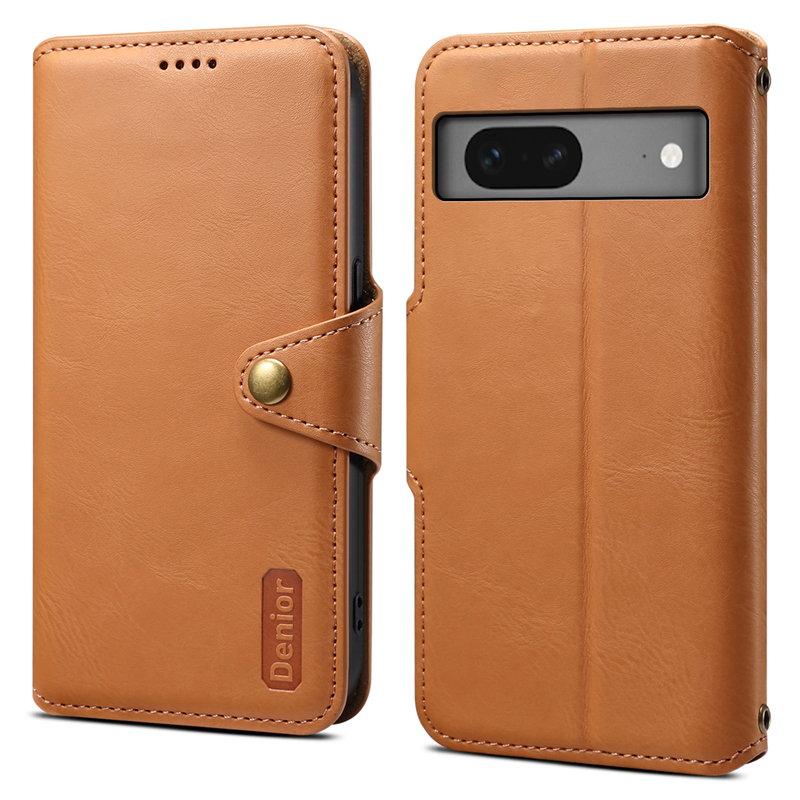 DENIOR Google Pixel 7 5G Plånboksfodral Konstläder Stötbeständig Khaki | 2353 | AlltMobil