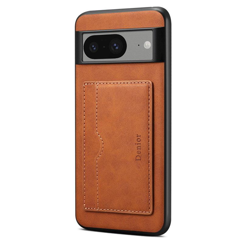 DENIOR Google Pixel 8 Mobilskal Retro Läder + TPU + PC - Brun | 2353 | AlltMobil
