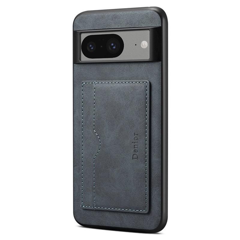 DENIOR Google Pixel 8 Fodral Retro Konstläder Kortfack - Grå | 2353 | AlltMobil