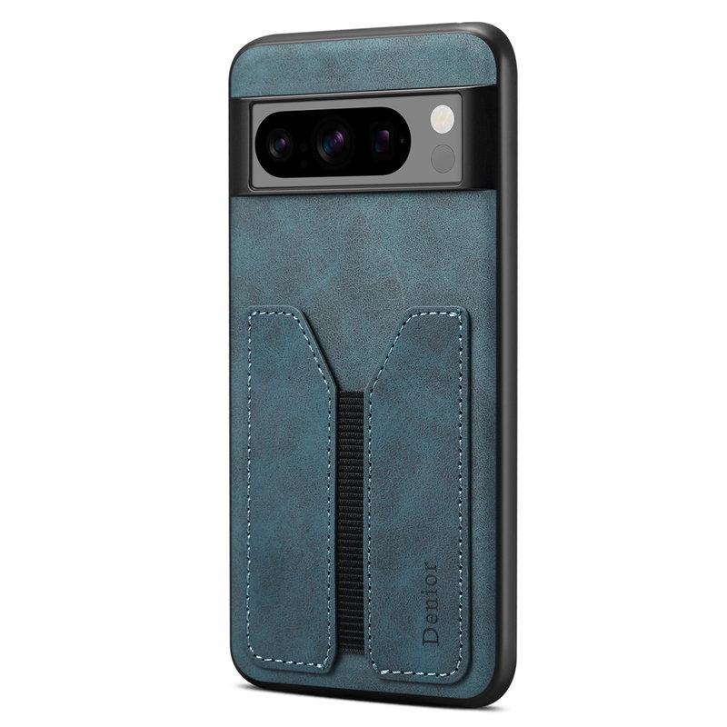DENIOR Google Pixel 8 Pro Fodral KonstLäder med Kortfack - Blå | 2353 | AlltMobil
