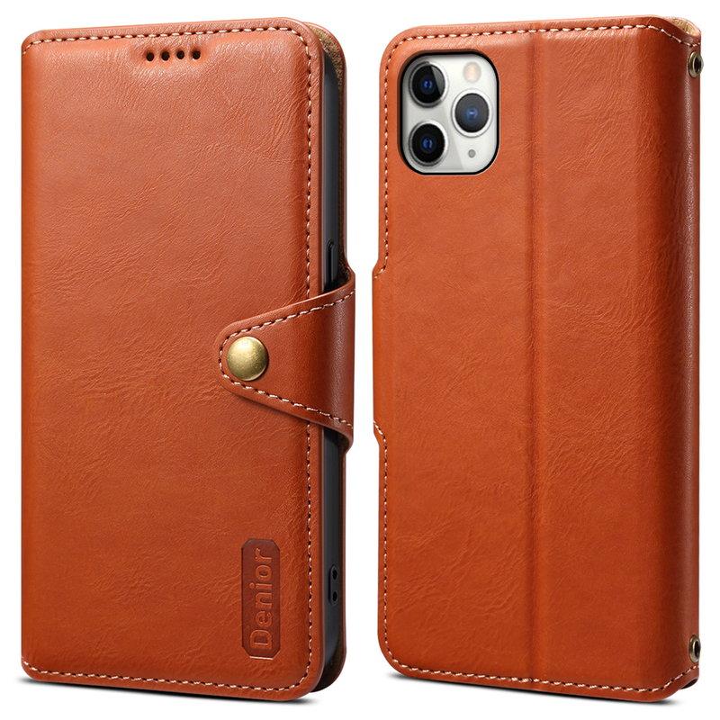 DENIOR iPhone 11 Pro Max Plånboksfodral Konstläder Brun | 2353 | AlltMobil
