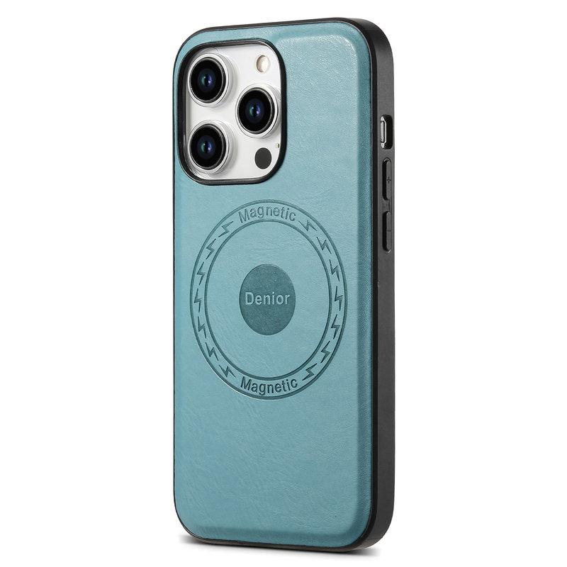 DENIOR iPhone 15 Pro Fodral KonstLäder - Blå | 2353 | AlltMobil