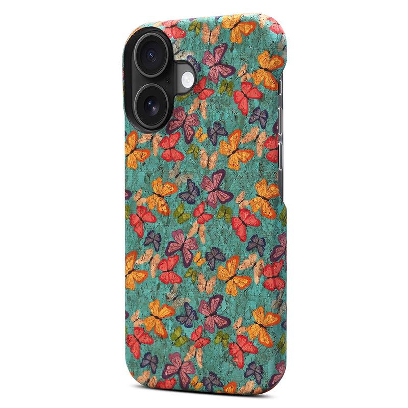 DENIOR iPhone 16 Plus Fodral Mönstertryckt KonstLäder + PC - Blå | 2353 | AlltMobil