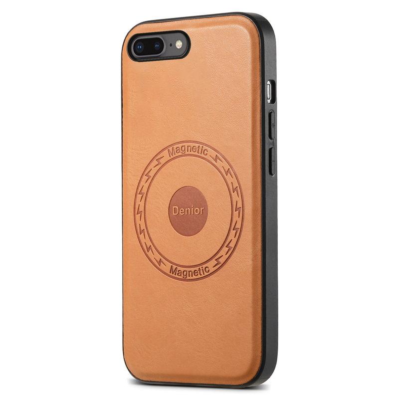 DENIOR iPhone 7 Plus / 8 Plus Fodral KonstLäder - Khaki | 2353 | AlltMobil