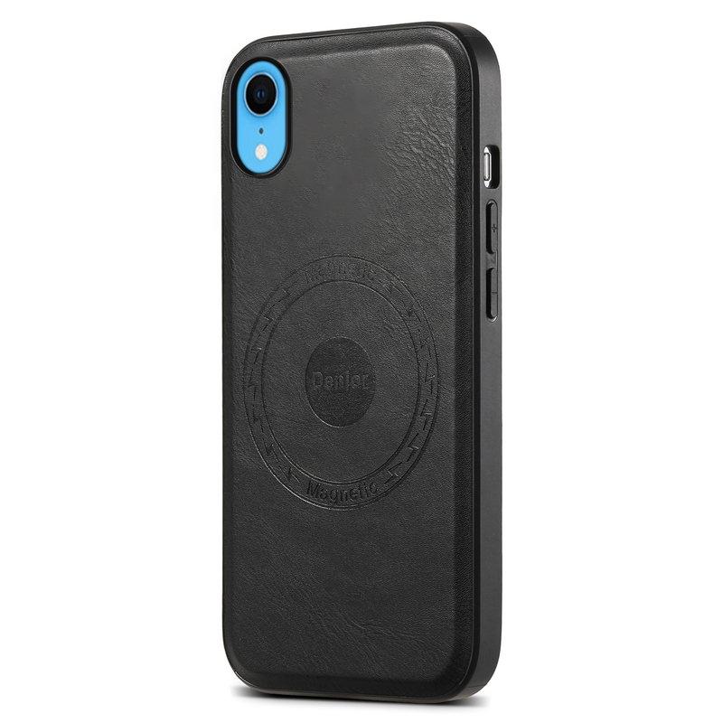DENIOR iPhone XR Fodral KonstLäder Magsafe-kompatibel - Svart | 2353 | AlltMobil