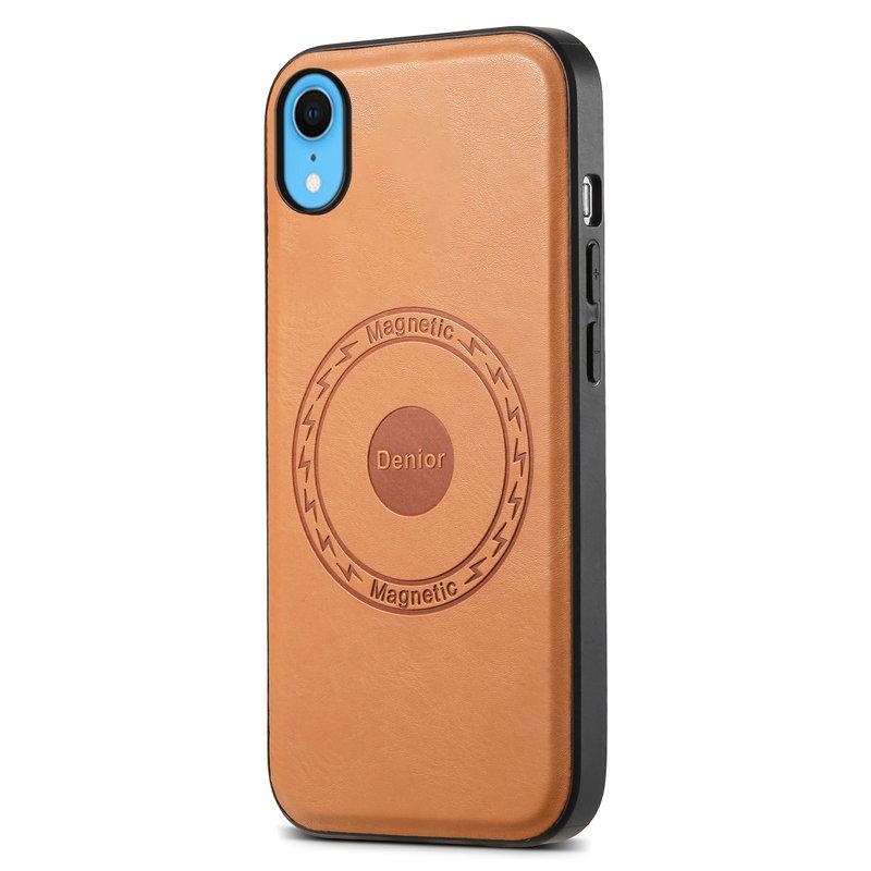 DENIOR iPhone XR Fodral KonstLäder Magsafe-kompatibelt Khaki | 2353 | AlltMobil