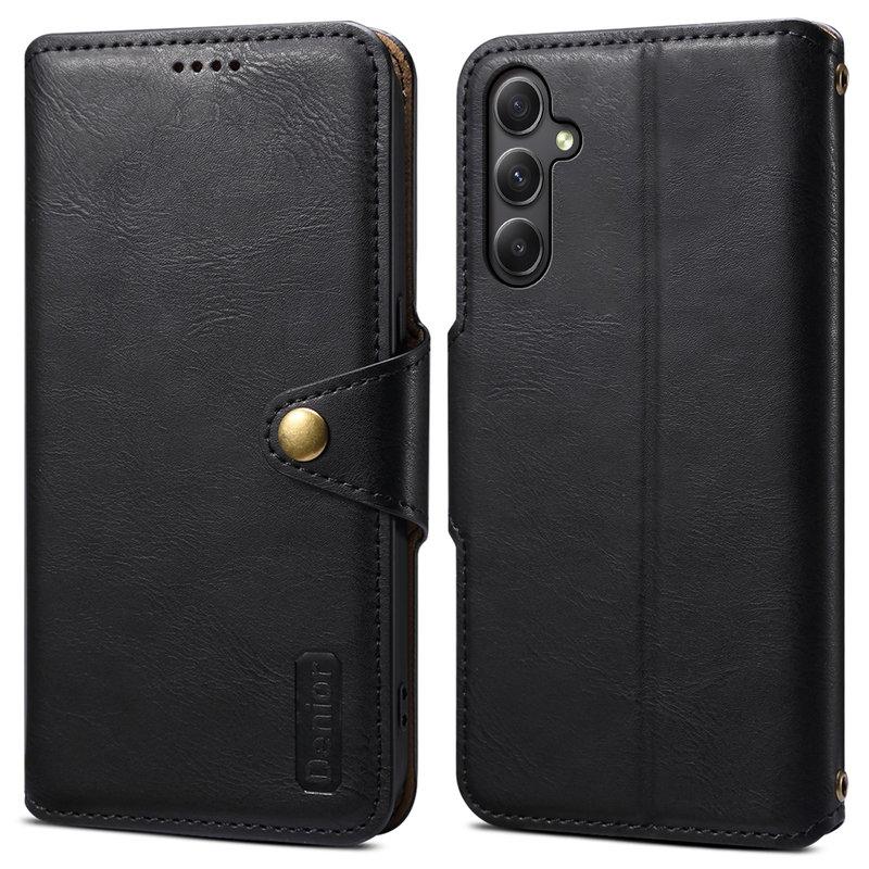 DENIOR Samsung Galaxy A34 5G Plånboksfodral Konstläder - Svart | 2353 | AlltMobil