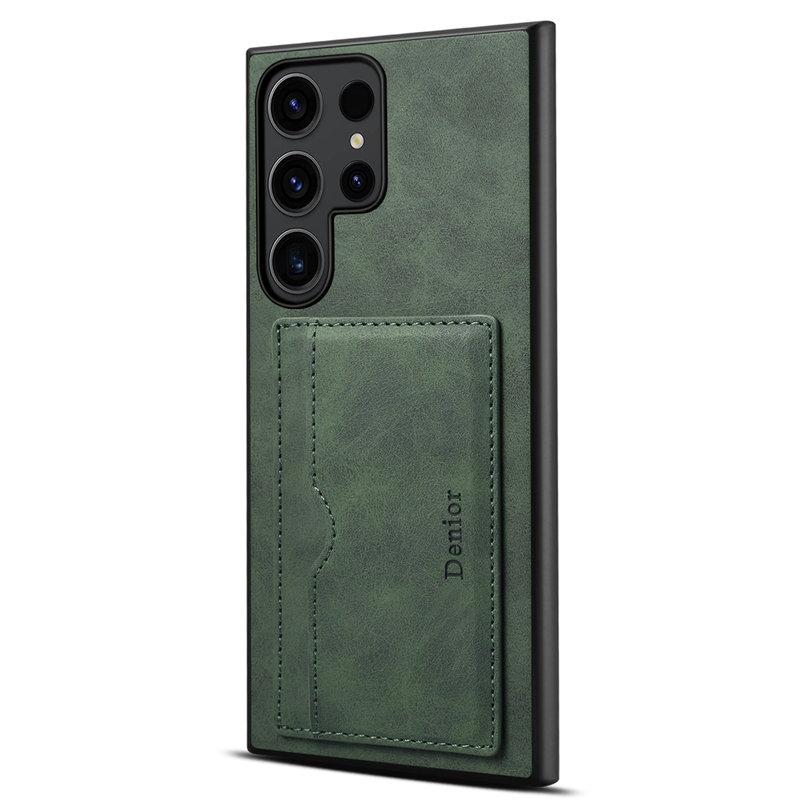 DENIOR Samsung Galaxy S23 Ultra Mobilskal Äkta Läder Grön | 2353 | AlltMobil