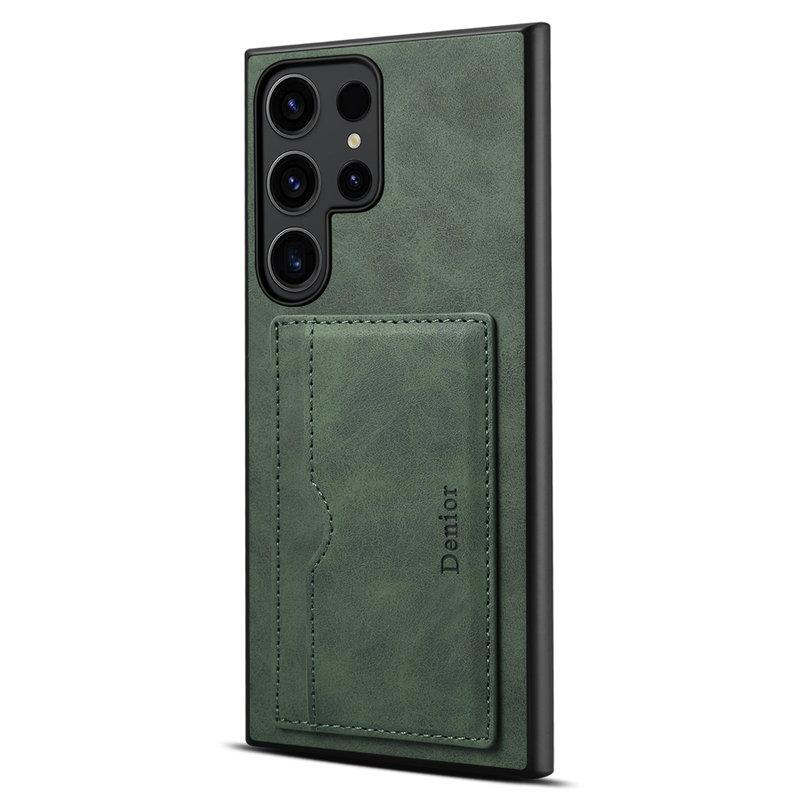 DENIOR Samsung Galaxy S24 Ultra Fodral KonstLäder Grön | 2353 | AlltMobil