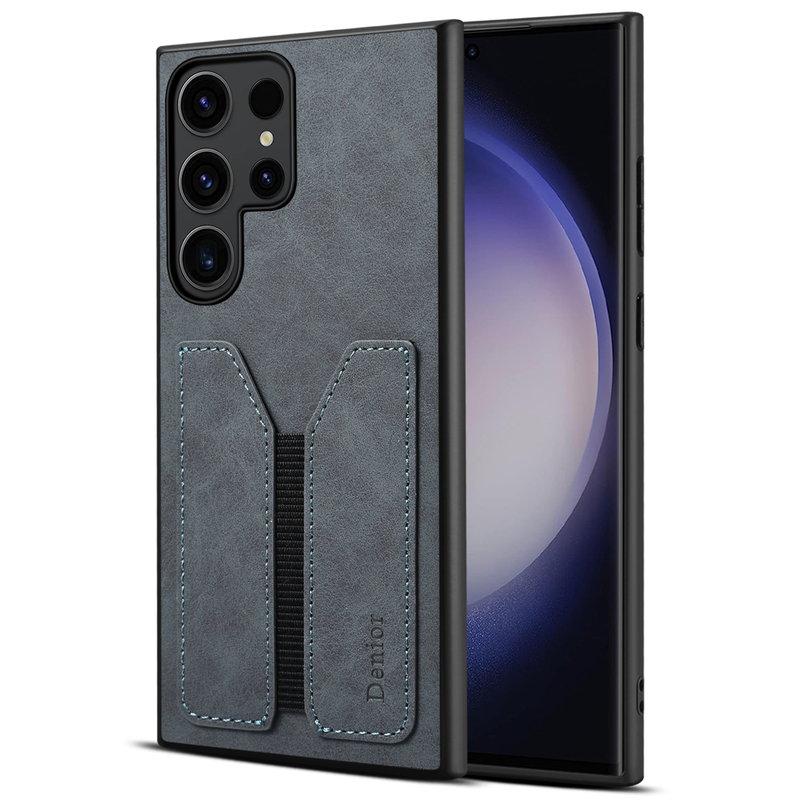 DENIOR Samsung Galaxy S24 Ultra Fodral KonstLäder Grå | 2353 | AlltMobil