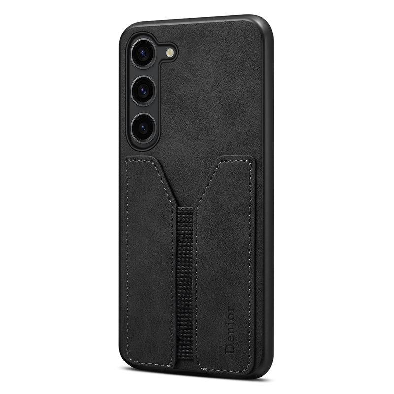 DENIOR Samsung Galaxy S25 Plus Fodral Kortfack KonstLäder Svart | 2353 | AlltMobil