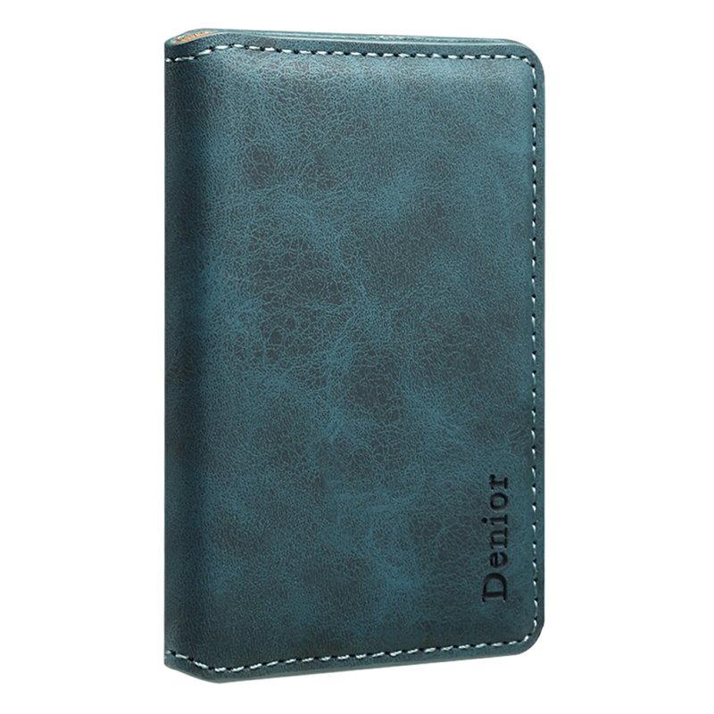 DENIOR V18 Kortfodral KonstLäder med RFID-skydd - Blå | 2353 | AlltMobil