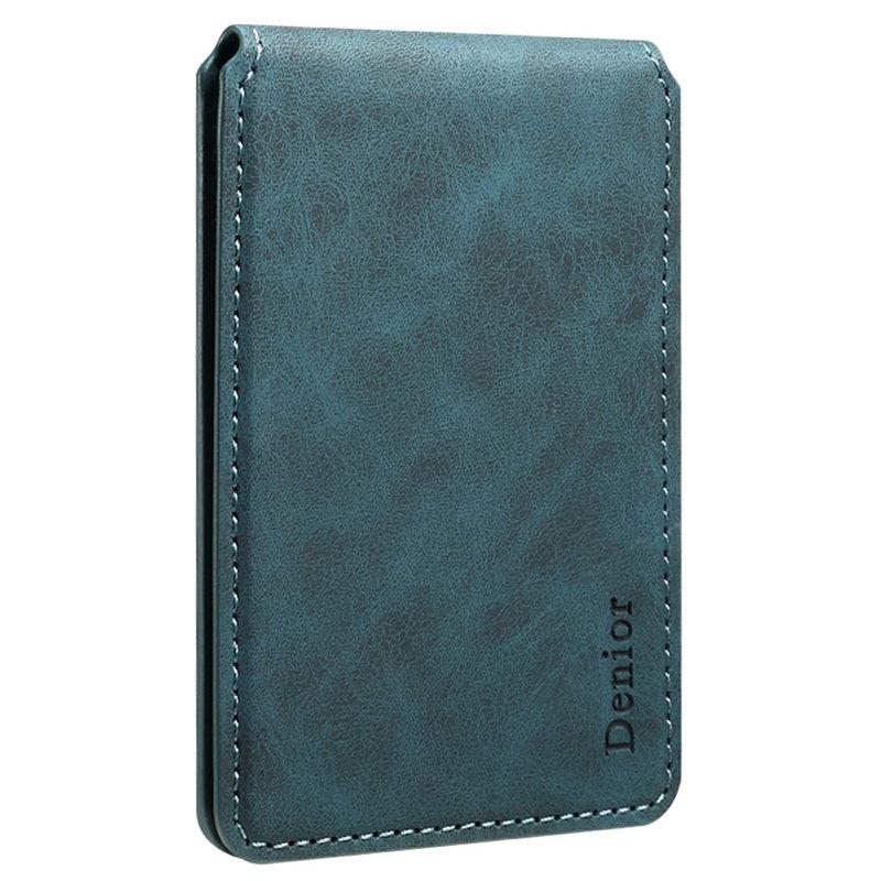 DENIOR V19 Magnetiskt kortfodral i retrotextur - Blå | 2353 | AlltMobil