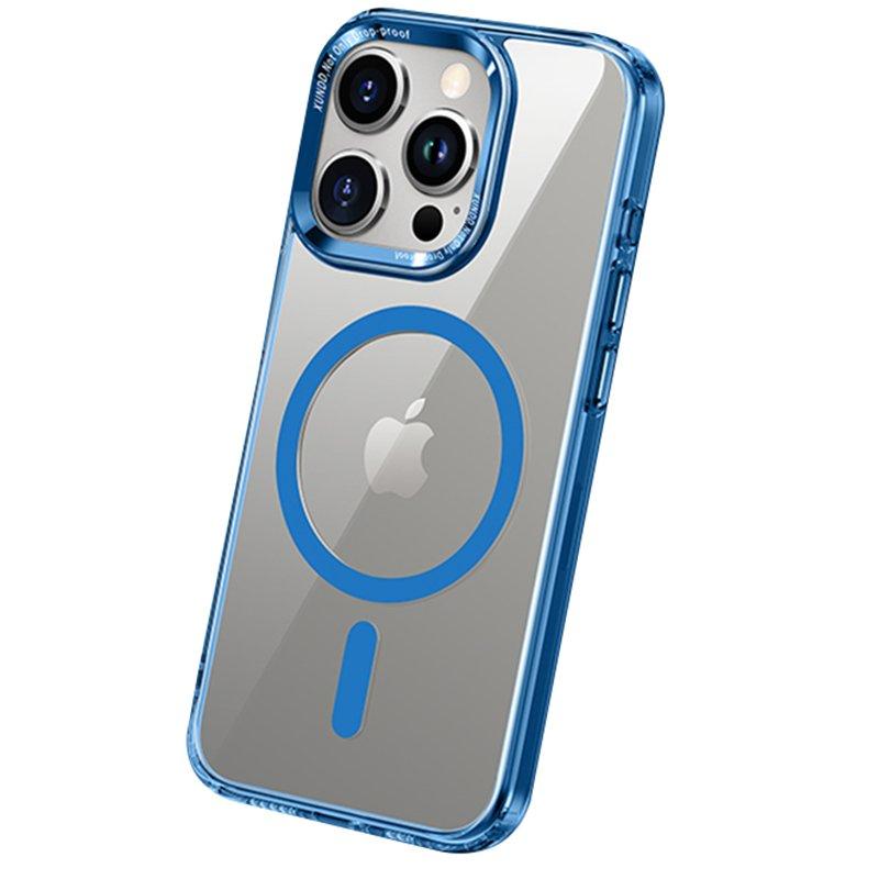 XUNDD Wisely Series Mobilskal till iPhone 15 Pro MagSafe Transparent Blå