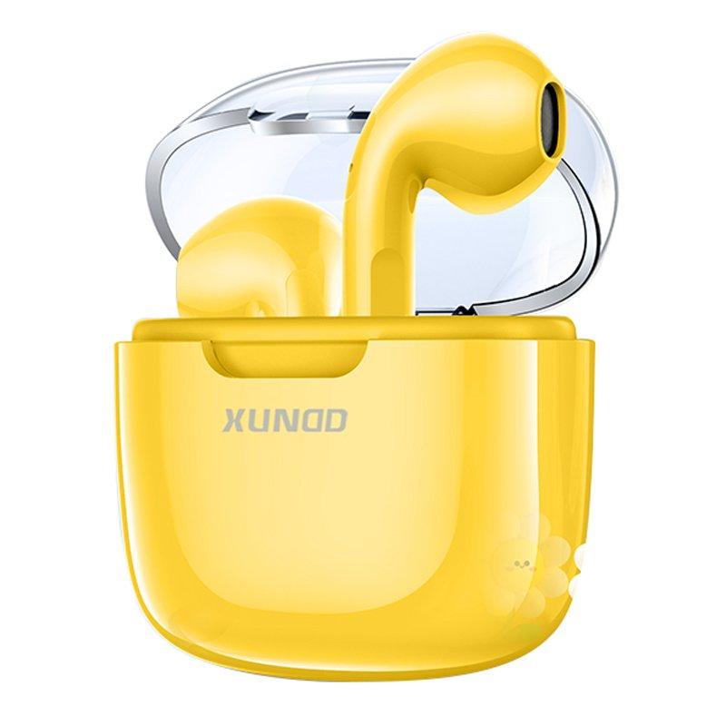 XUNDD X17 TWS Hörlurar Bluetooth 5.3 med Laddningsfodral Gul
