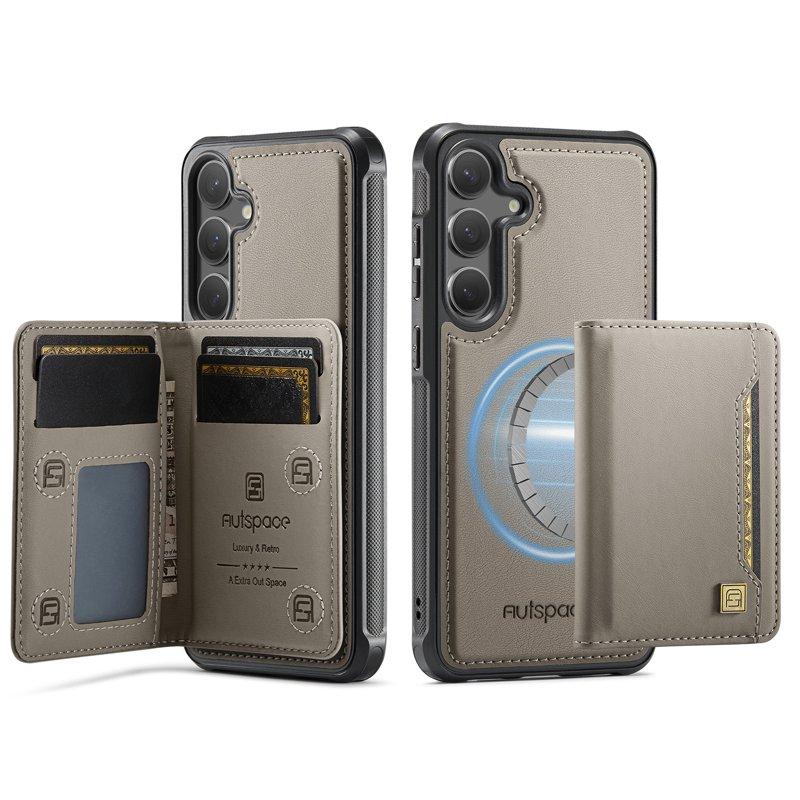 AUTSPACE Fodral för Samsung Galaxy S25+/S24+ KonstLäder - Grå